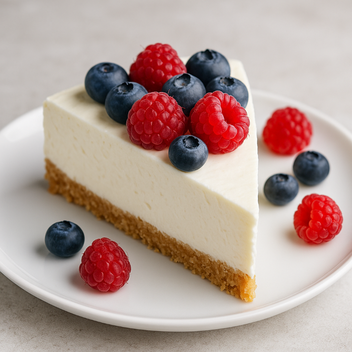 Cheesecake fără coacere cu fructe de pădure
