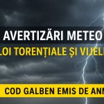Avertizări meteo de ploi torențiale și vijelii