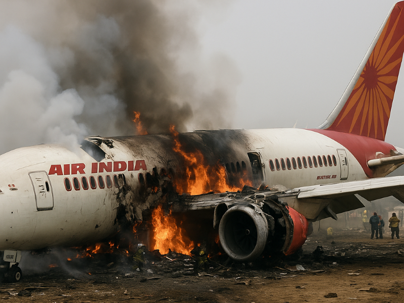 Avion Air India cu destinația Londra s-a prăbușit după decolare