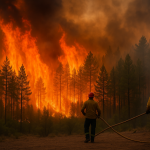 vegetatie care arde incendiu thassos iulie 2025