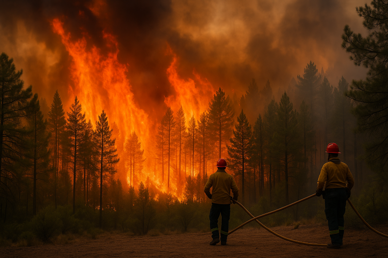 vegetatie care arde incendiu thassos iulie 2025