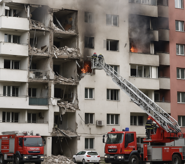 Explozie devastatoare într-un bloc din Sectorul 5 București
