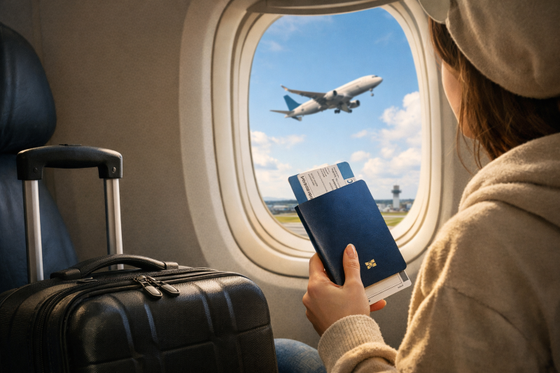 Primele momente ale unei călătorii cu avionul