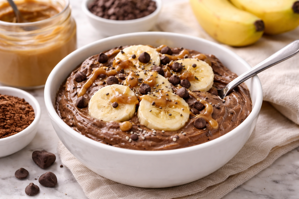 Desert de banană cu unt de arahide