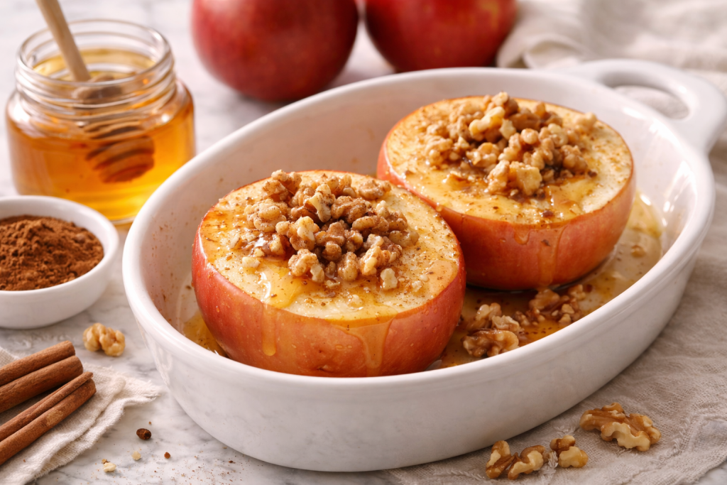 Desert de mere coapte cu miere