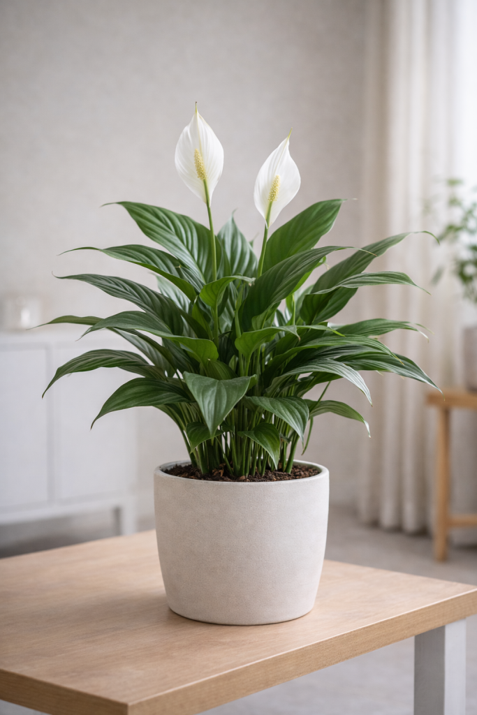 Lilium crinul păcii pe fundal luminos