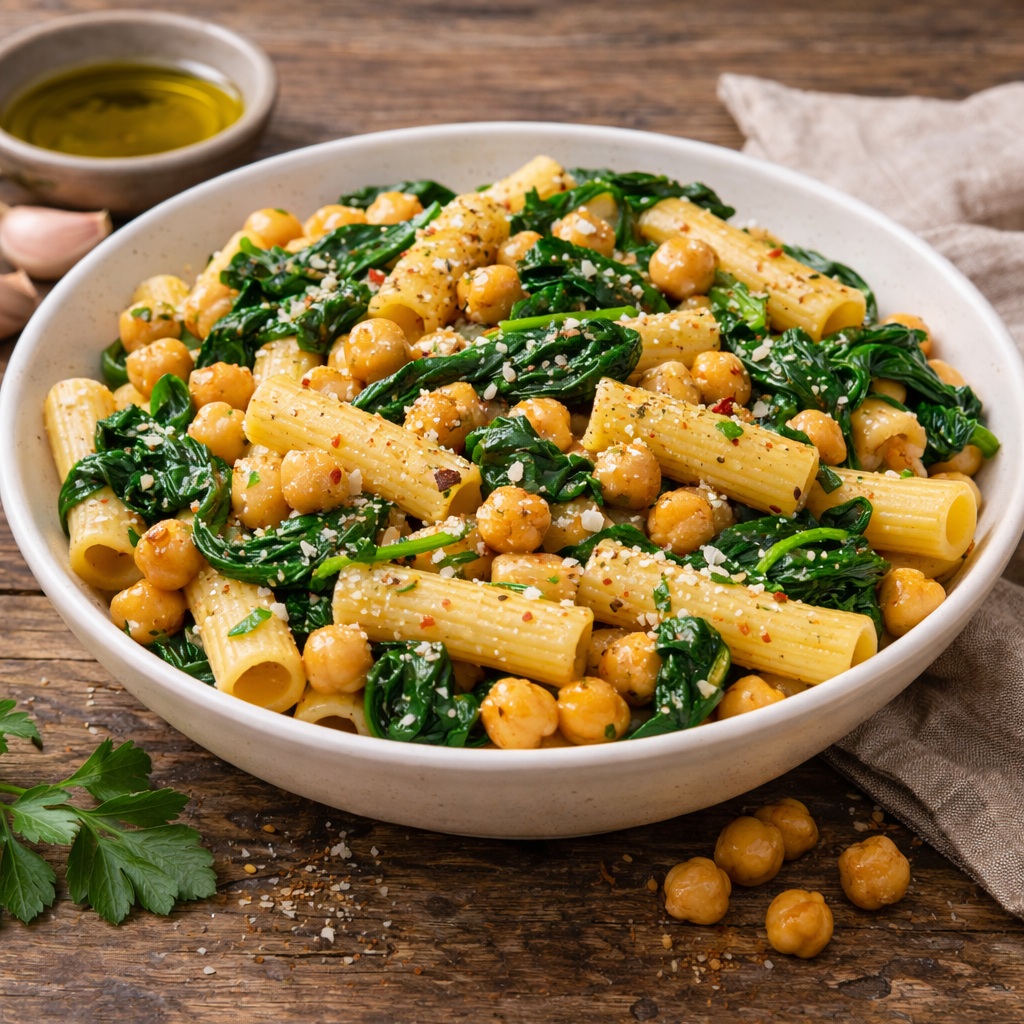 Paste cu năut și spanac