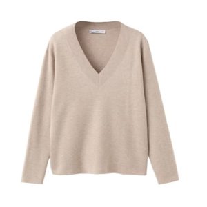 pulover tricotat fin bej