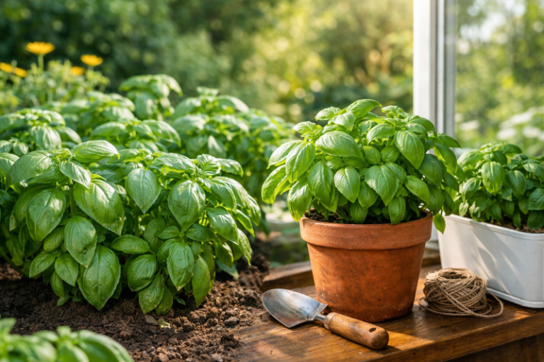 Busuioc în grădină și feronerie