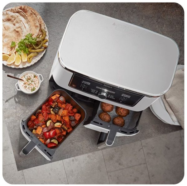 Friteuza cu aer cald Ninja AF400EUWH, 2470W, 9.5L, 6 programe de gatit