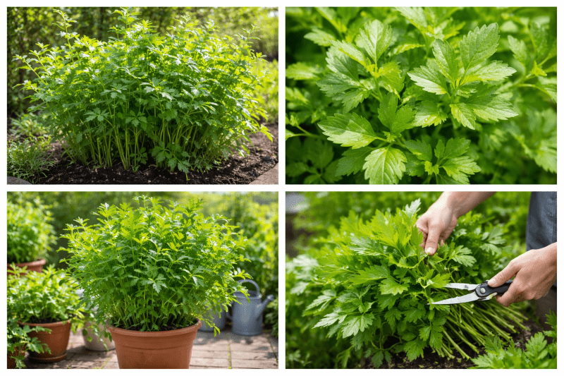 Leuștean în grădină și pe terasă