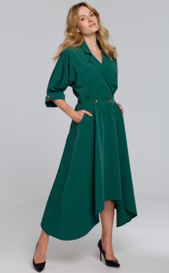 Makover Rochie cu nasturi decorativi, Poliester