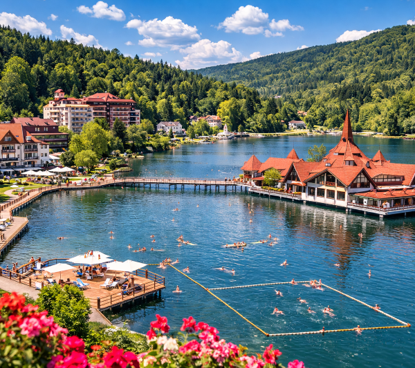 Stațiune de lac în Sovata vara