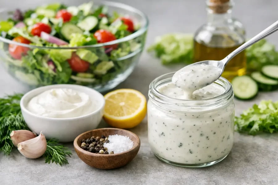 Cum faci dressing de iaurt pentru salată