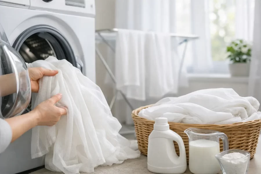 Cum se spală corect perdelele acasă