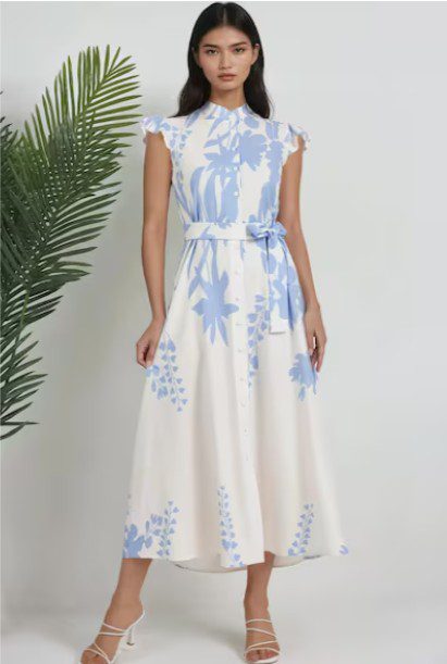 rochie maxi imprimeu floral