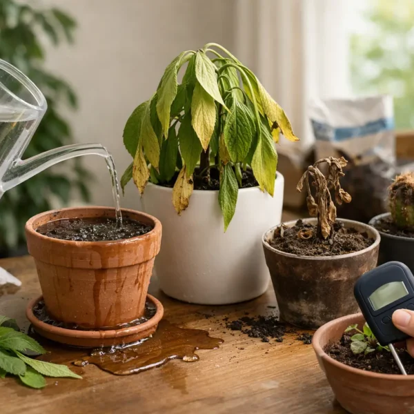 7 greșeli când uzi plantele acasă