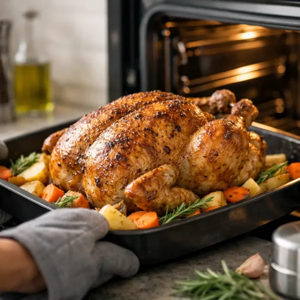 Cât timp se coace puiul la cuptor