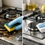 Cum se curăță aragazul ars, fără urme