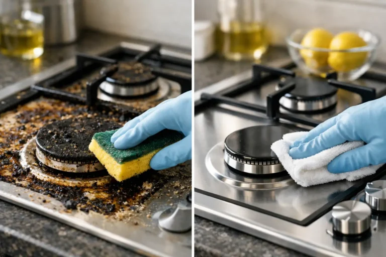 Cum se curăță aragazul ars, fără urme