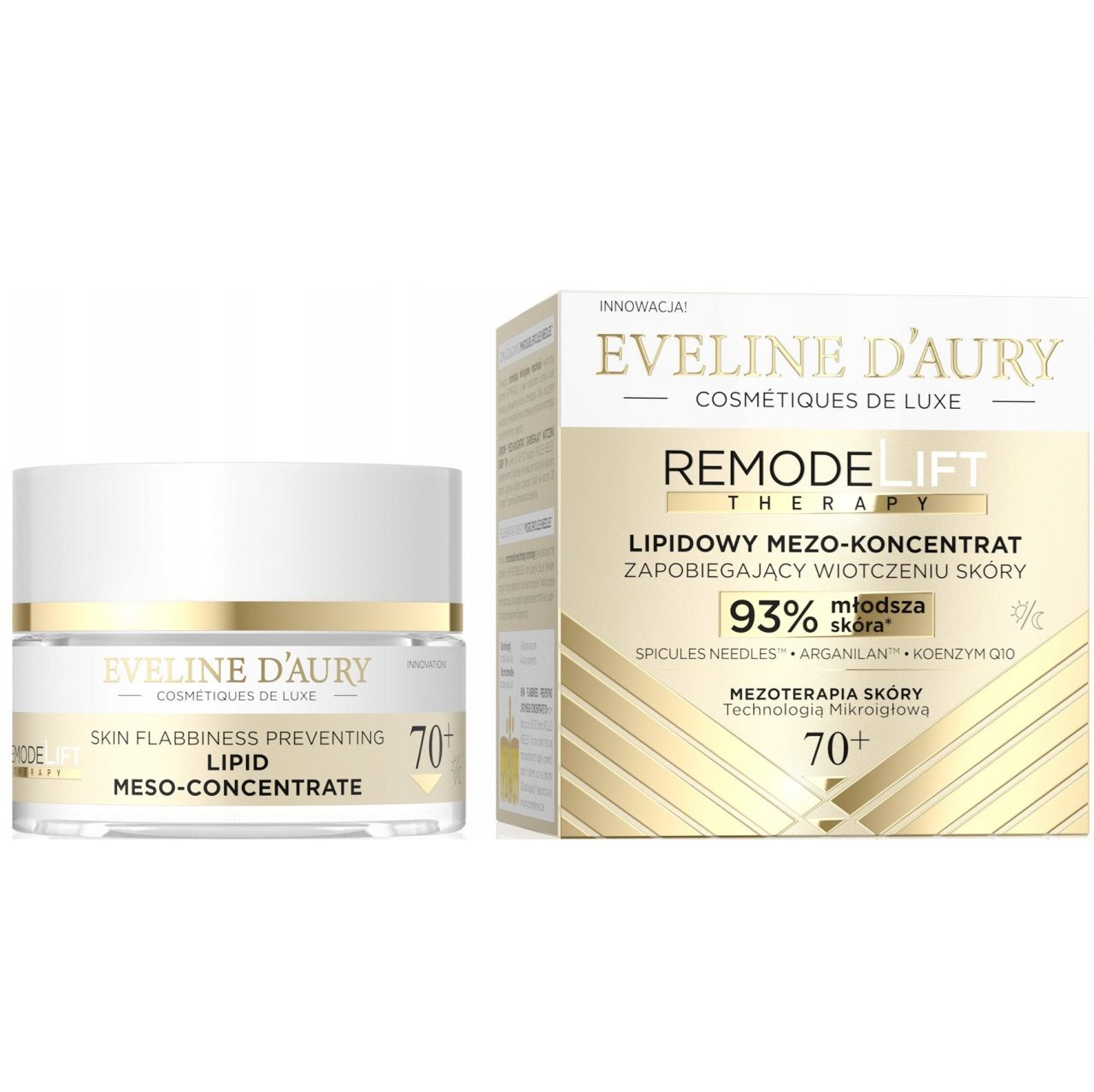Crema de fata Eveline Cosmetics D'Aury 70+ Zi si noapte, 50ml
