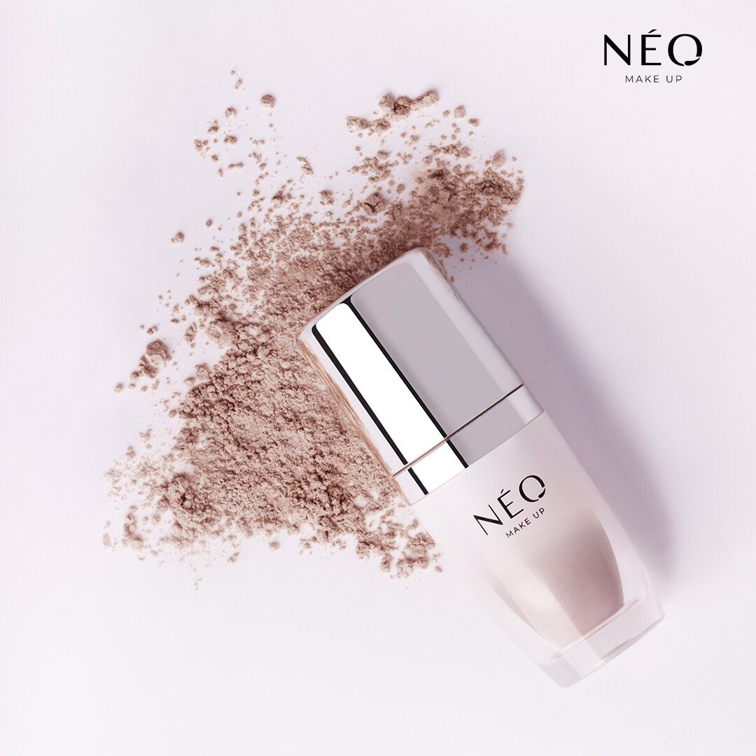Fard de pleoape pulbere satinat Intense Serum Loose Neo Make Up, 3 g (Culoare produse: 02 Peachy Nude)