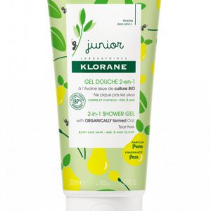 Gel pentru par si corp Klorane Junior cu aroma de pere (Gramaj: 200 ml, Concentratie: Gel de curatare)