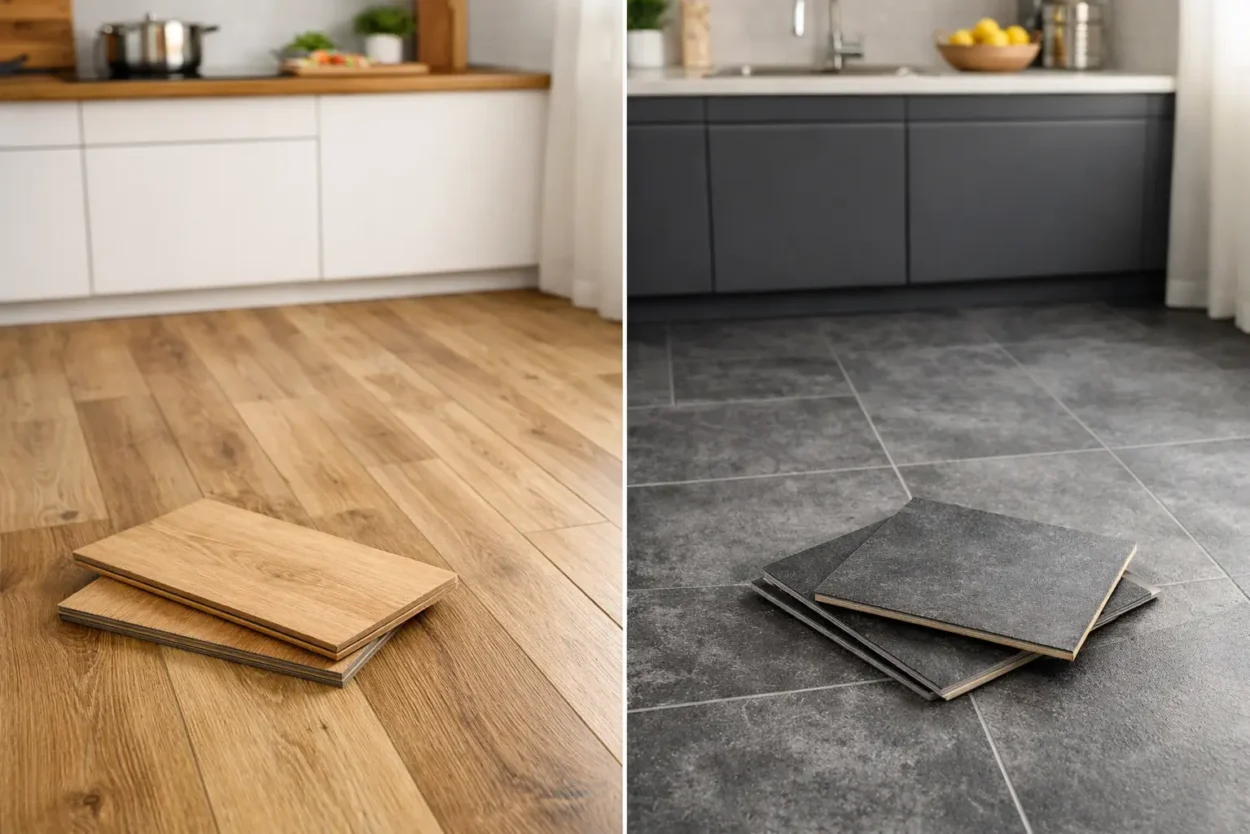 Parchet laminat vs vinil în bucătărie