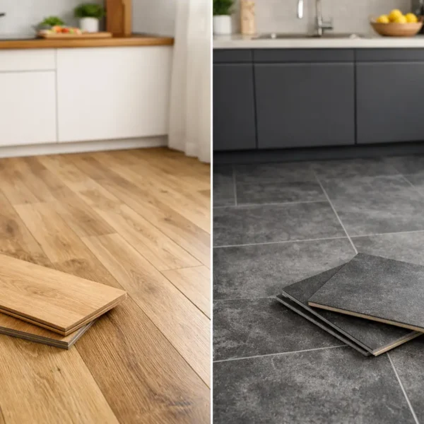 Parchet laminat vs vinil în bucătărie