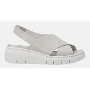 Sandale wedge din piele