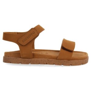 Sandale de piele cu velcro Bude - Caramel