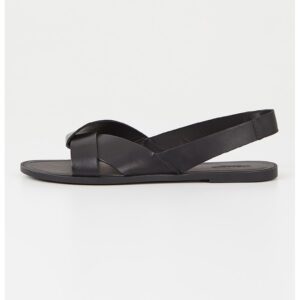 Sandale slingback de piele - Negru