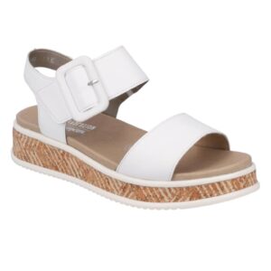 Sandale casual - dama -  REVOLUTION - W0800-80 alb - piele ecologica - Alb