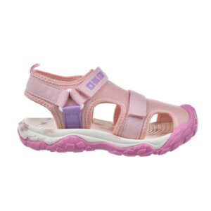 Sandale din plasa cu inchidere velcro - Roz