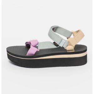 Sandale wedge din material textil cu velcro Universal