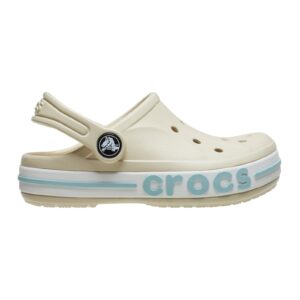 Saboti slingback cu logo in relief pe talpa - Alb/Bej