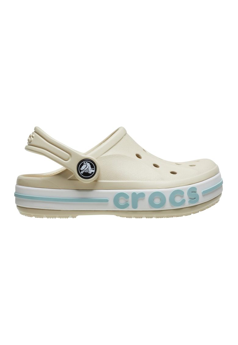 Saboti slingback cu perforatii - Alb/Bej deschis