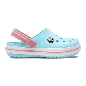 Saboti slingback flatform Crockband - Albastru pastel/Roz