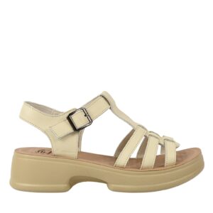 Sandale casual - dama -  246609T crem - piele naturala - Crem
