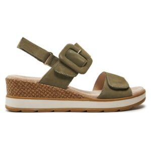 Sandale dama - 30367964440 - Piele naturala/Piele nabuc - Kaki