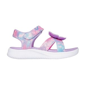 Sandale cu velcro Lights-Jumpsters - Albastru lavanda/Roz deschis