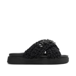 Papuci dama 303970970 - Textil - Negru - Negru