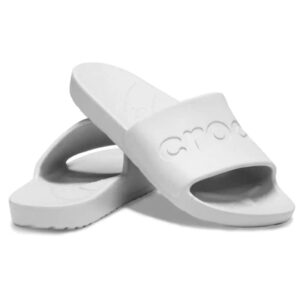 Papuci de plajă albi pentru femei  Crocs Slide 210088-100