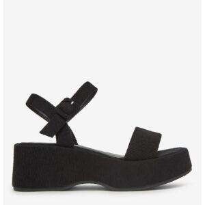 Sandale cu platforma Textil - Negru - Negru