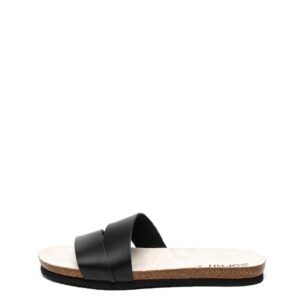 Papuci de piele peliculizata - cu barete multiple