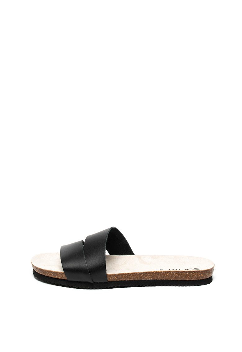 Papuci de piele peliculizata - cu barete multiple
