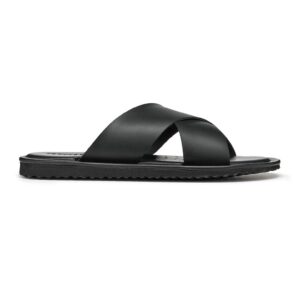 Papuci de piele - Negru