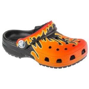 Saboti slingback de cauciuc -  Classic Flame Clogs Kids T 211214 - Negru