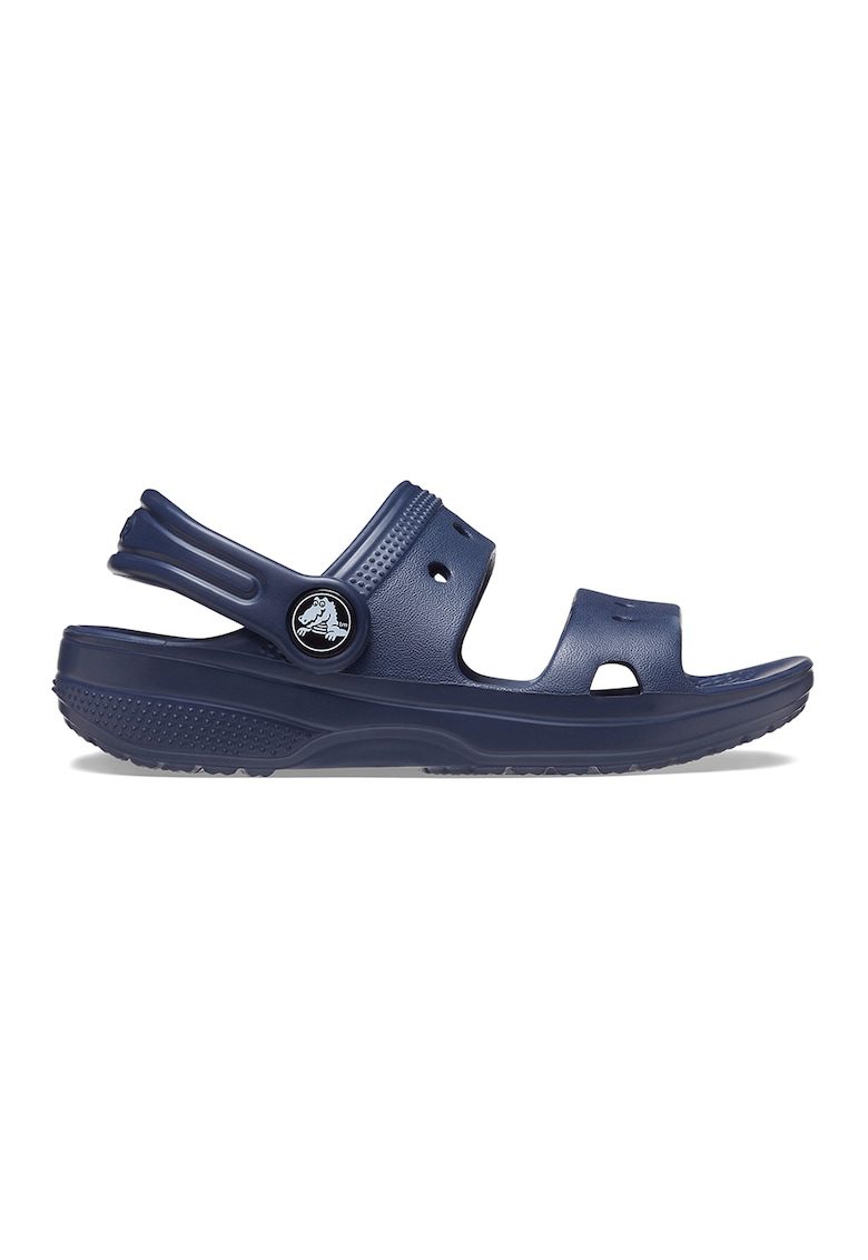 Sandale slingback cu model uni - Bleumarin