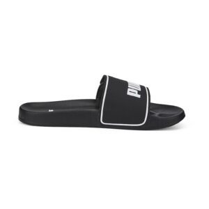 Papuci unisex cu velcro si imprimeu logo - Negru/Alb optic